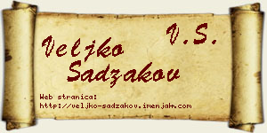 Veljko Sadžakov vizit kartica